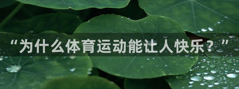 6t体育最新登录入口：“为什么体育运动能让人快乐？”
