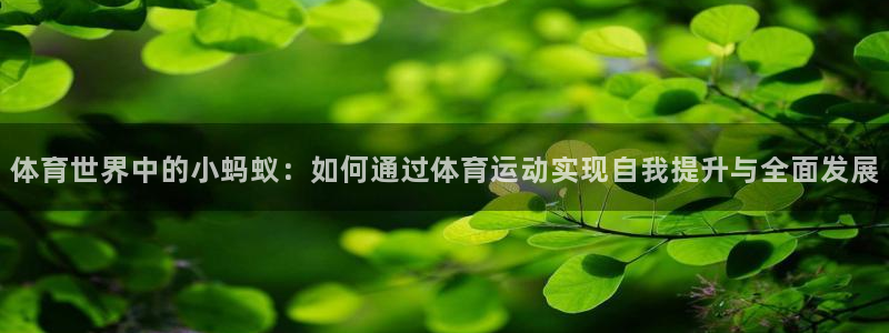 6t体育官方网站：体育世界中的小蚂蚁：如何通过体育运动实现自我提升与全面发展